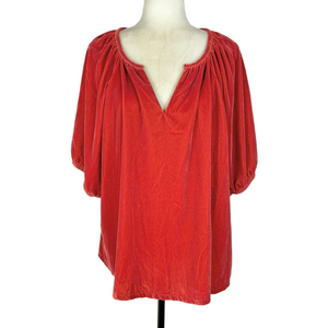 Old Navy velvet peasant top